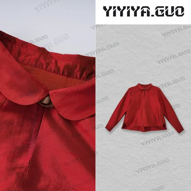 yiyiya.Guo【双宫绸·春日宴】艺艺吖新中式中国风翻领上衣25SS0117