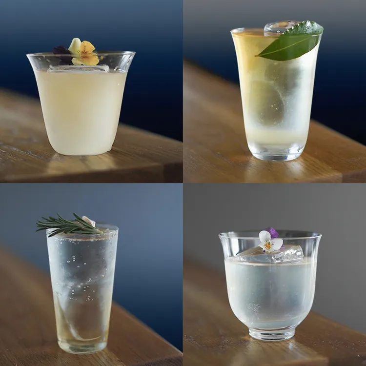 日式木村超薄玻璃杯水杯酒杯鸡尾酒杯柯林杯调酒杯子威士忌海波杯