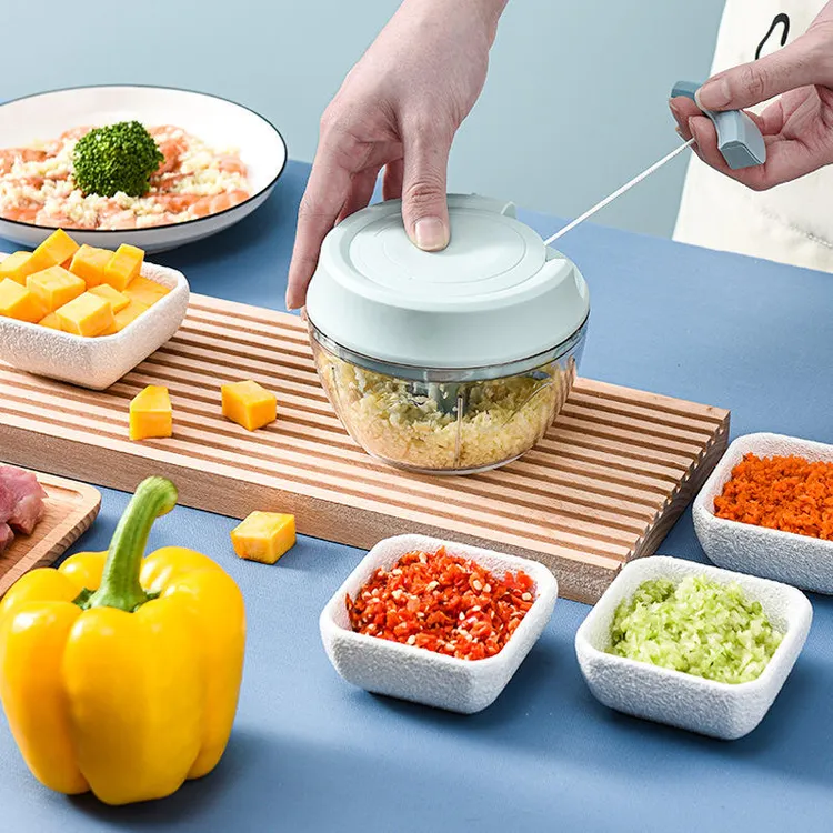 蒜泥神器手动搅蒜器厨房迷你捣蒜器拉蒜器大蒜肉沫辅食小型料理机