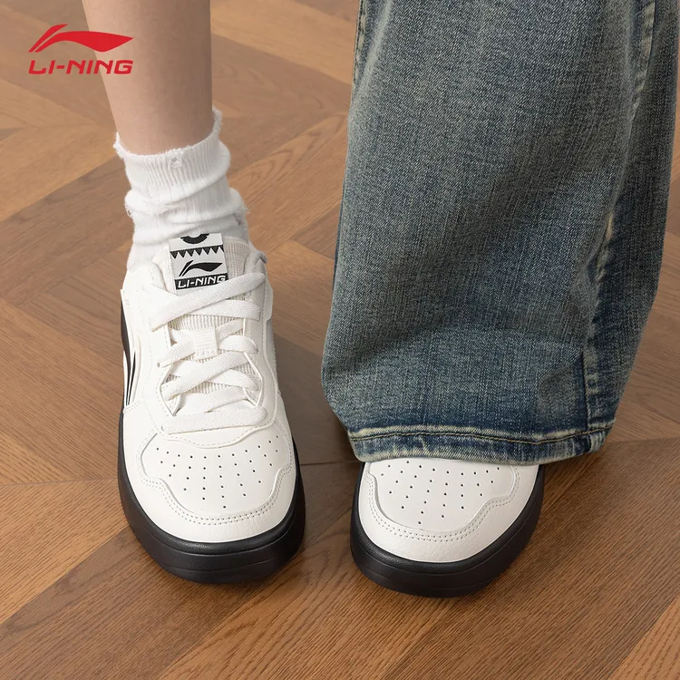 李宁初云加绒女鞋板鞋秋冬季低帮潮流休闲鞋百搭学生保暖运动鞋女
