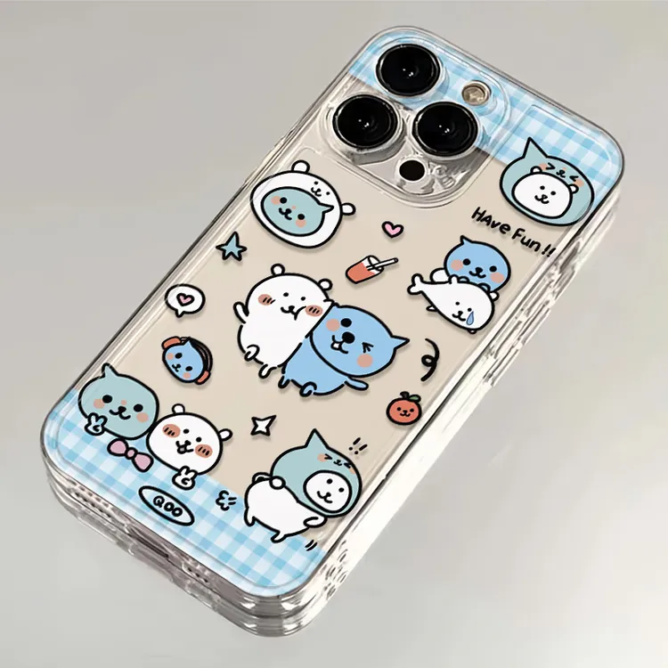 雅天立卡通酷儿和自嘲熊适用iPhone16手机壳15软华为vivo小米oppo