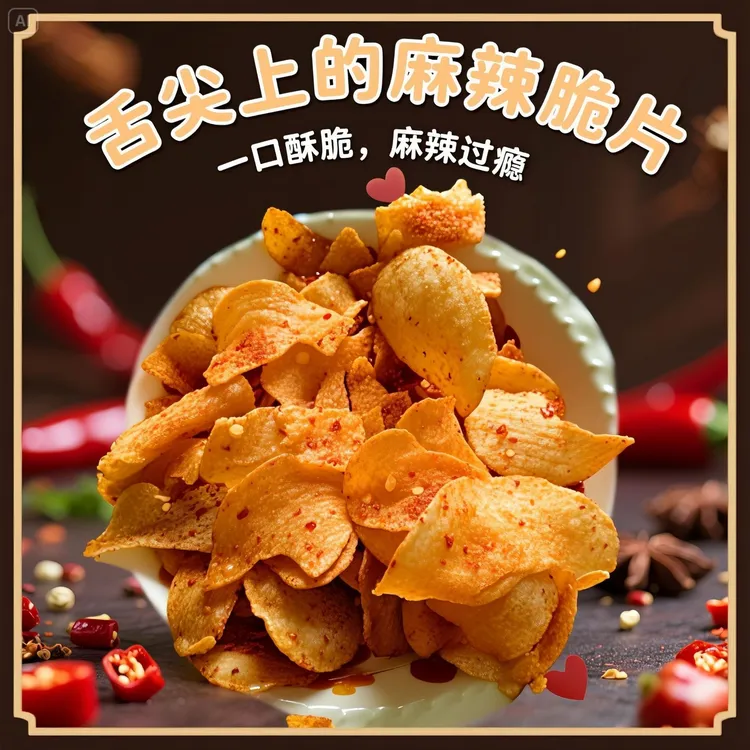 【买8袋送7袋】贵州网红零食特产现炸麻辣洋芋片土豆片休闲零食薯片