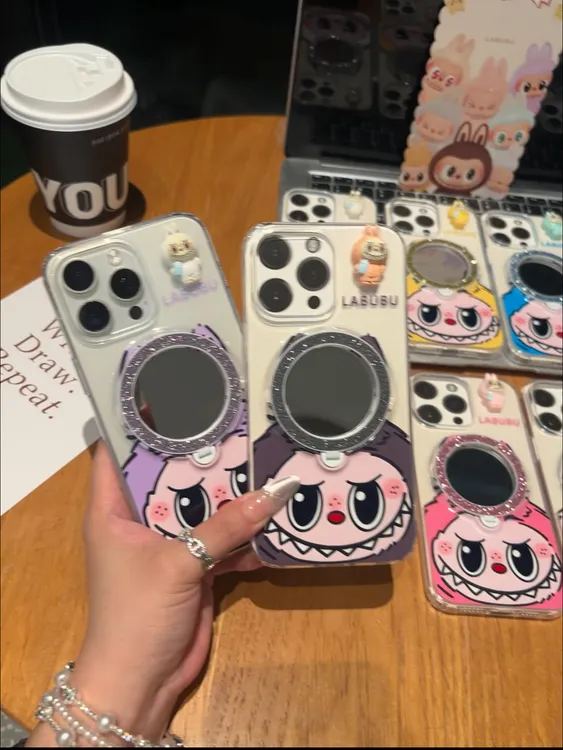 拉布布大头像适用16promax苹果手机壳iPhone15pro潮款14Plus磁吸x