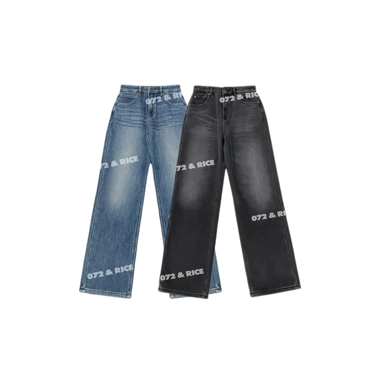 072 & RICE【俄罗斯裤】秋冬休闲直筒牛仔裤 N-32FK8107
