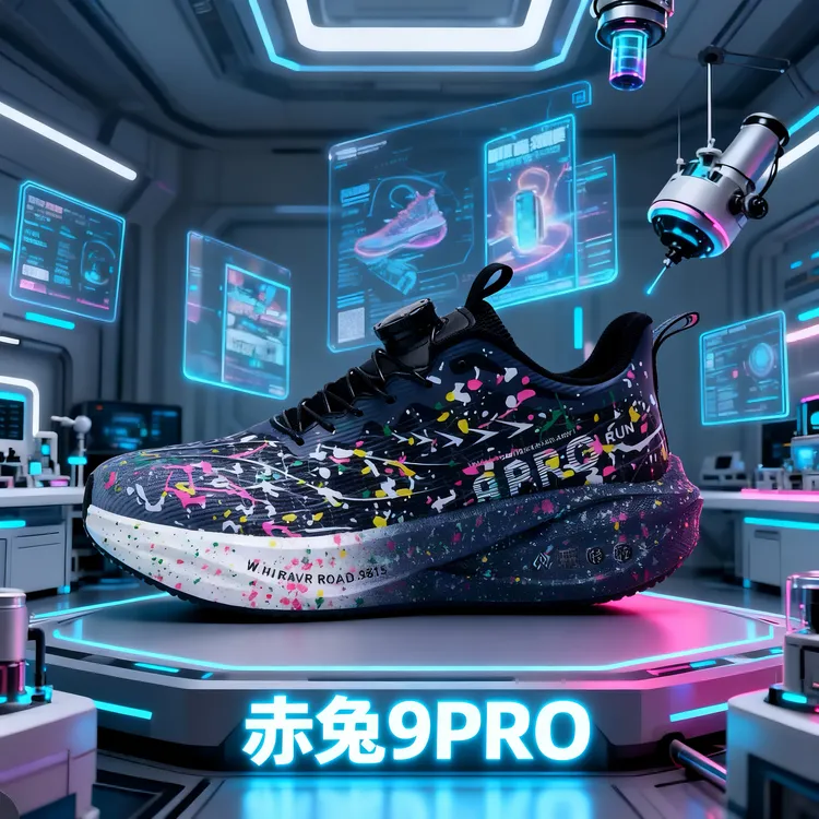 赤兔9pro儿童跑鞋6-12岁男童潮款跑鞋秋冬款学生专业跑步鞋免系带