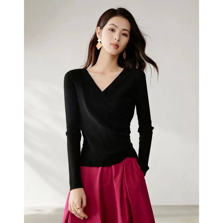 【粉丝专享】2025上衣V领针织衫女24122412