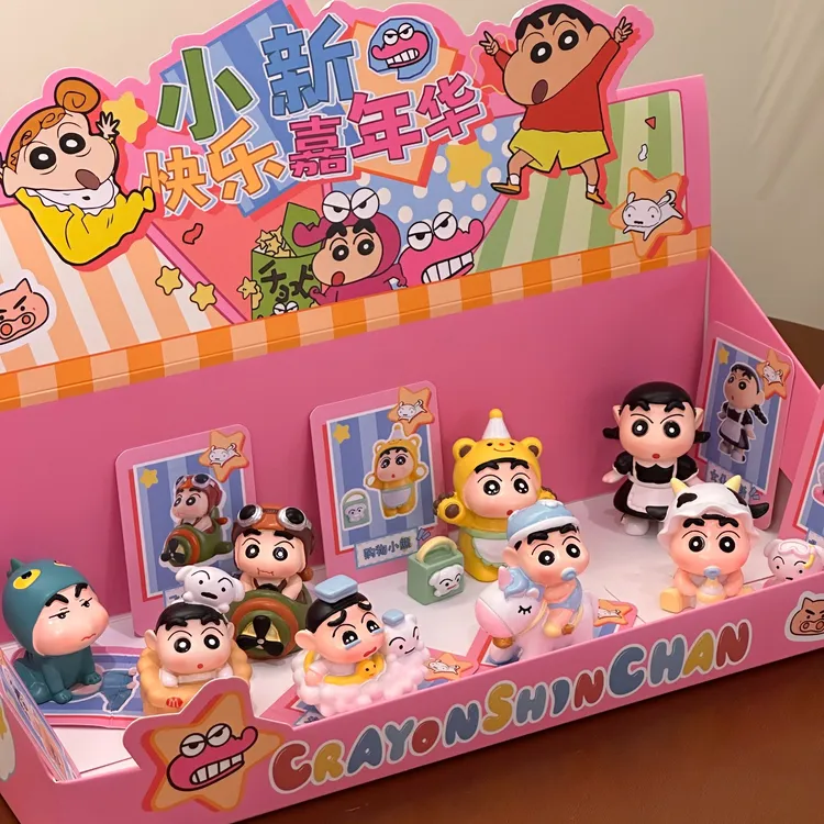 蜡笔小新嘉年华盲盒手办生日礼物树脂摆件送朋友可爱车载摆件惊喜商品图