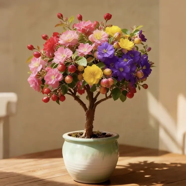 【七彩海棠花可结果】浓香型大花重瓣树苗四季开花耐寒花卉绿植盆栽