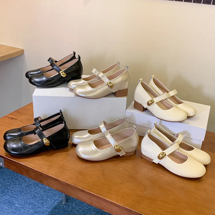 7cm内增高法式复古风玛丽珍鞋女舒适百搭通勤舒适软底芭蕾舞鞋女