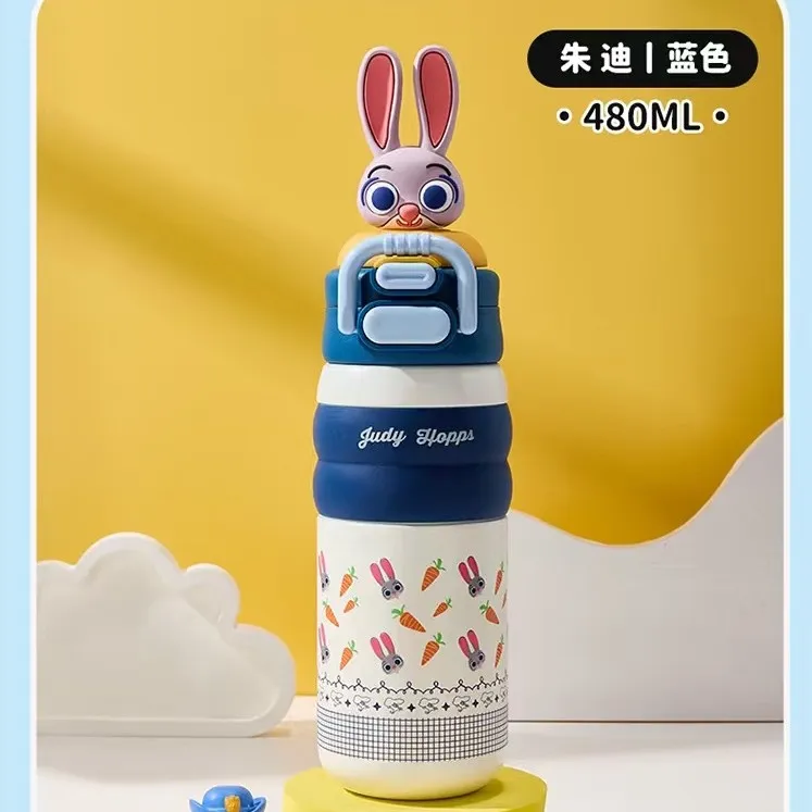 正版朱迪尼克全内胆316钢儿童男生女生一盖双饮手提保温杯
