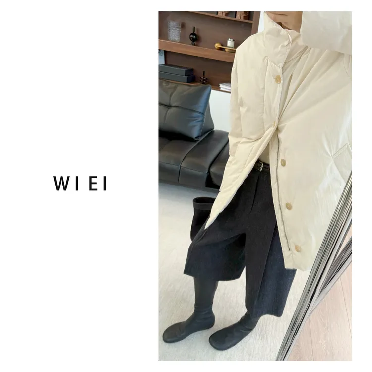 《WI EI》暖包子*95霍尔多巴吉白鹅绒立领鹅绒服W25408005