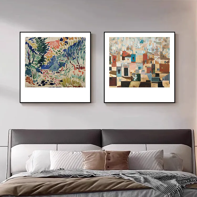 现代极简挂画抽象装饰画高级感酒店床头软装背景墙壁画玄关餐厅画