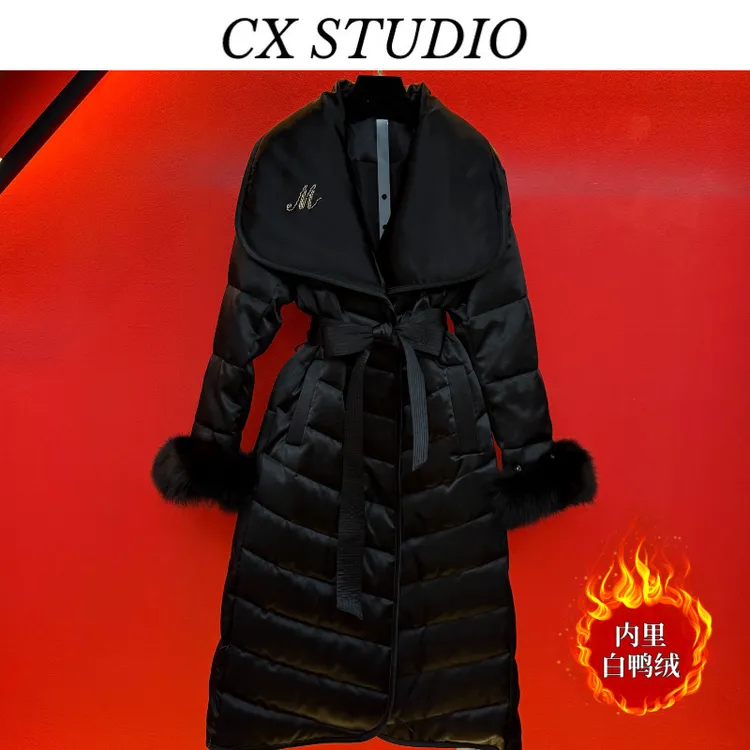 [黑色/白色]编码88 经典收腰轻奢时尚羽绒服（定制女装）MY9933