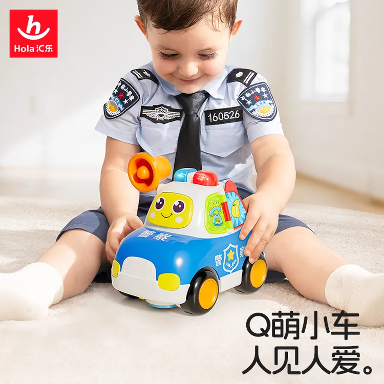 汇乐正义警车玩具男孩女孩电动早教益智玩具HD698