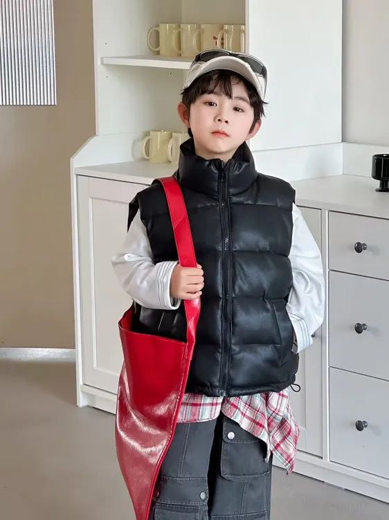 特价清～防羊皮儿童加厚百搭实穿马甲DC005