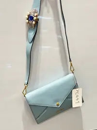 95新 MIU MIU/缪缪 夏七中古/蓝色宝石肩带单肩包c449