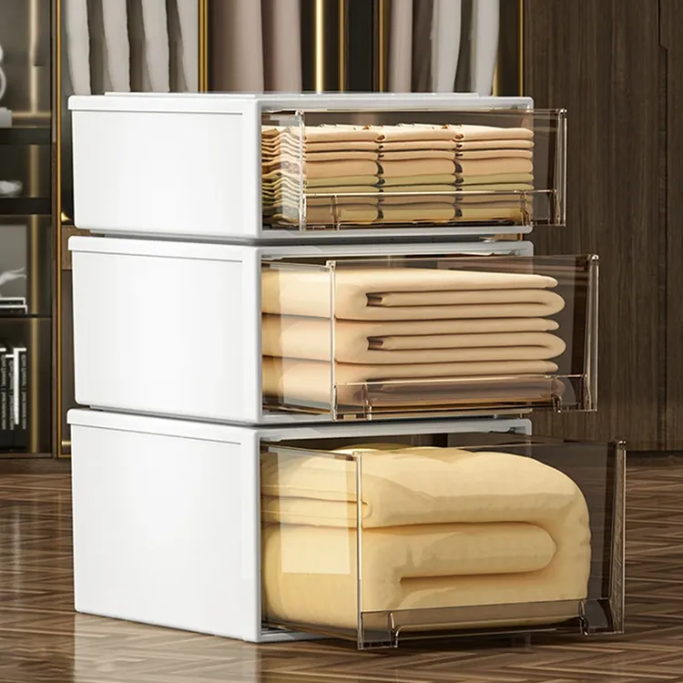 免安装塑料柜多功能防尘收纳箱裤子衣服收纳塑料抽屉柜分格收纳箱