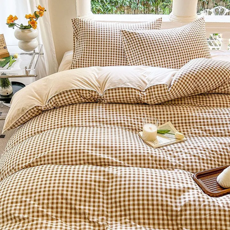 严选供应四件套卡通被套床单套装家用床品双人被罩三件套床上用