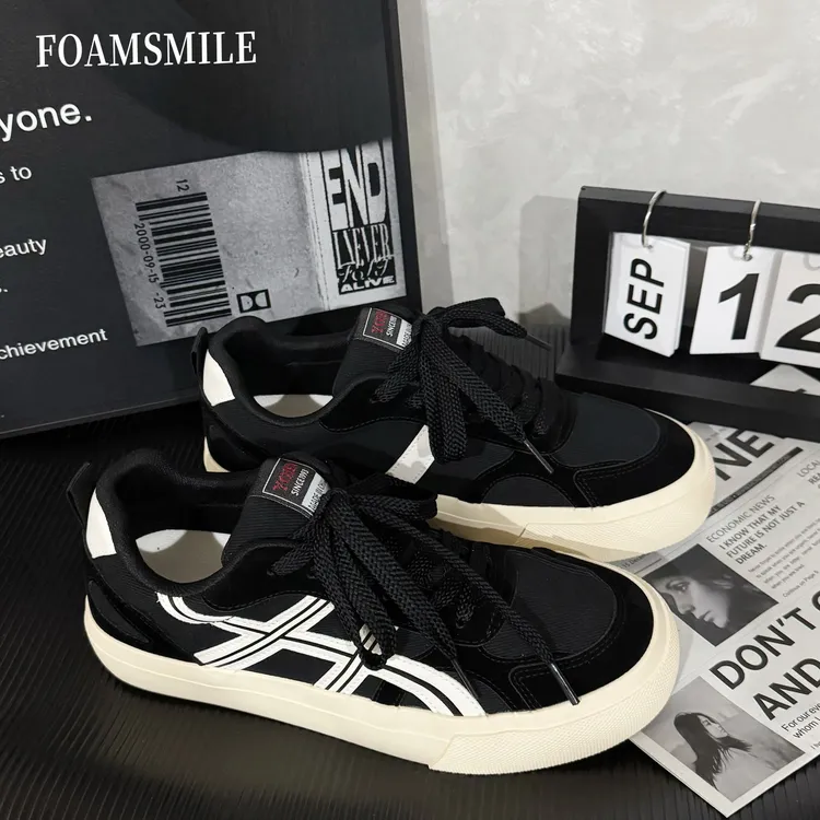 Foam smile | 秋季新品酷酷男孩干净潮男休闲板鞋运动鞋耐磨