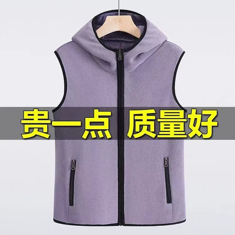 2025秋冬新款户外马夹女短款奥粒绒马甲加绒加厚外穿背心抓绒外套