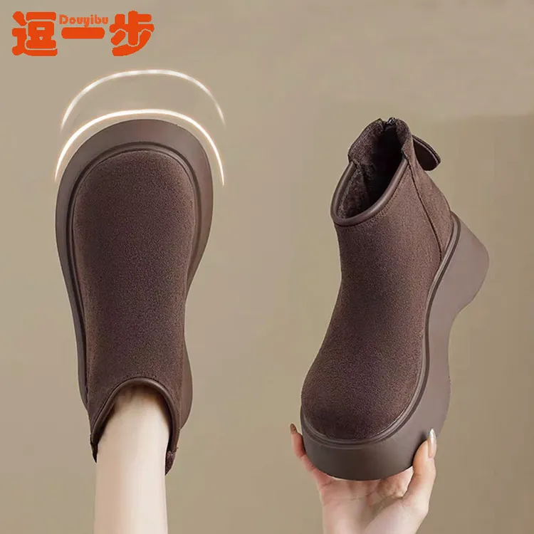 【专柜版】复古勃肯短靴女2025秋冬加绒厚底百搭网红ins爆款瘦瘦靴