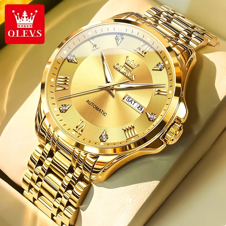 瑞士正品土豪金表手表男士机械表全自动镶钻防水夜光超薄高档腕表商品图