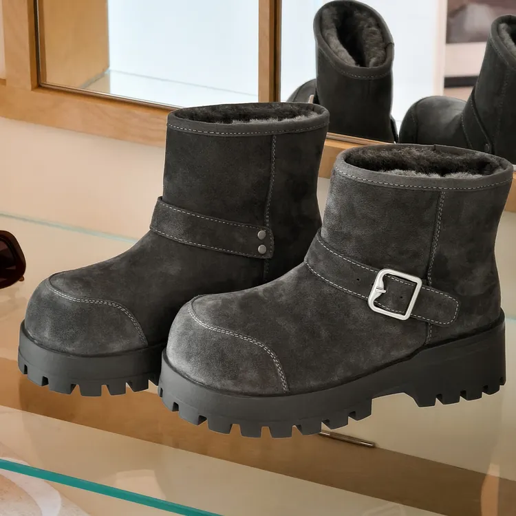 美洋MEIYANG 贝果雪地女靴