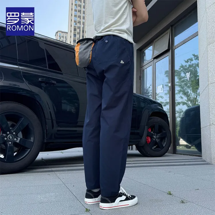 罗蒙秋季新款美式户外工装机能冲锋裤男款时尚宽松百搭高街休闲裤