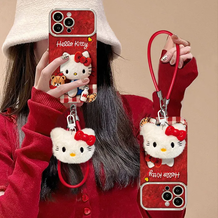 小熊星星kt适用苹果17华为vivo/oppo小米iPhone大视窗贴皮手机壳