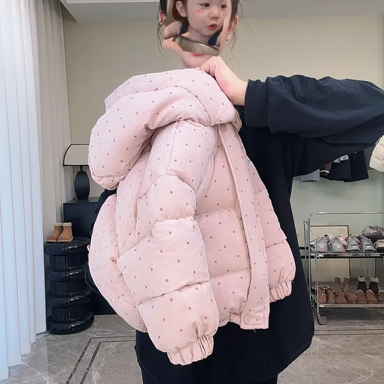 【珍珠奶茶】2026新款跨年棉服女童冬款加厚款保暖春节洋气百搭棉服