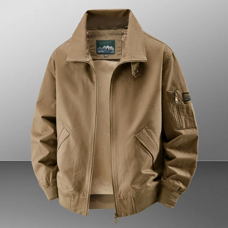 户外大码纯棉外套男休闲复古工装夹克男上衣宽松美式夹克上衣痞帅