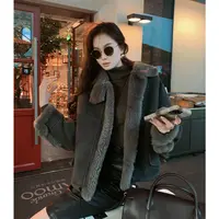 人造皮草 小灰熊环保外套 |绒绒保暖大衣Se