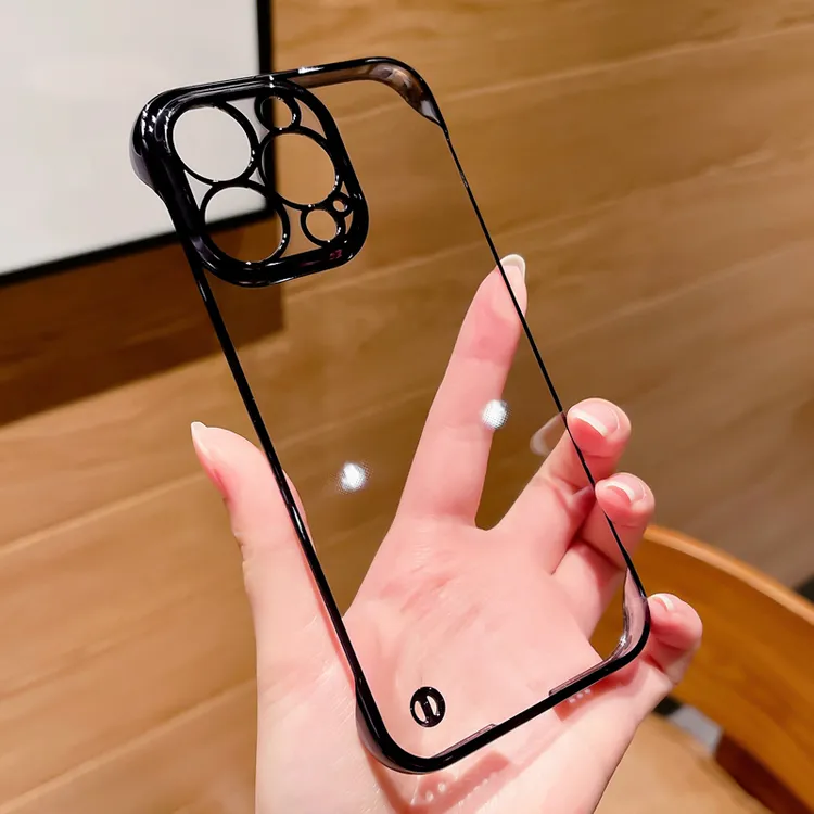 散热无边框适用苹果16promax壳iPhone14pro新款13por超薄电镀12pm