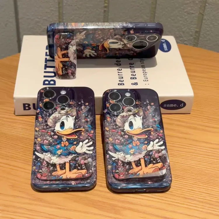 奥菲顿复古唐老鸭支架适用苹果17菲林16手机壳华为vivo小米15oppo