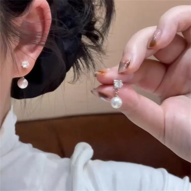 许我耀眼赵露思许妍同款仿珍珠耳环时尚气质耳钉2026新款爆款耳饰