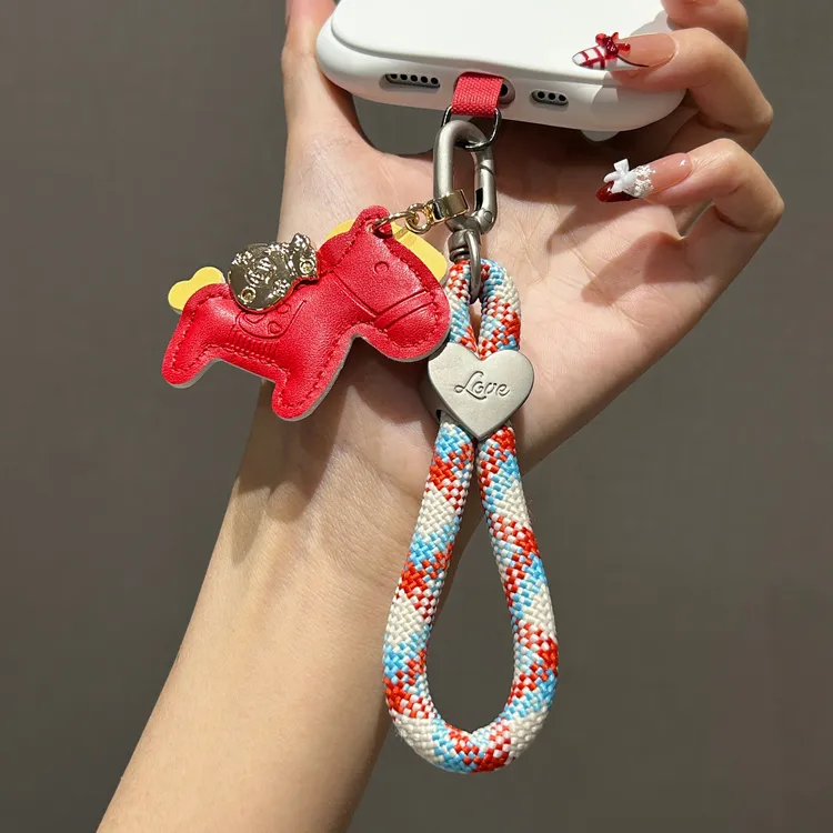 迷你指环手机挂绳创意爱心扣金属挂勾马上有钱挂件户外防丢手指绳