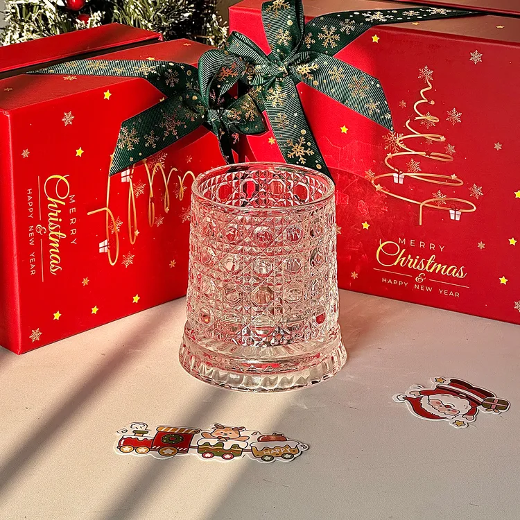 圣诞礼盒套装轻奢高档会转的旋转威士忌酒杯洋酒杯玻璃杯送礼酒具