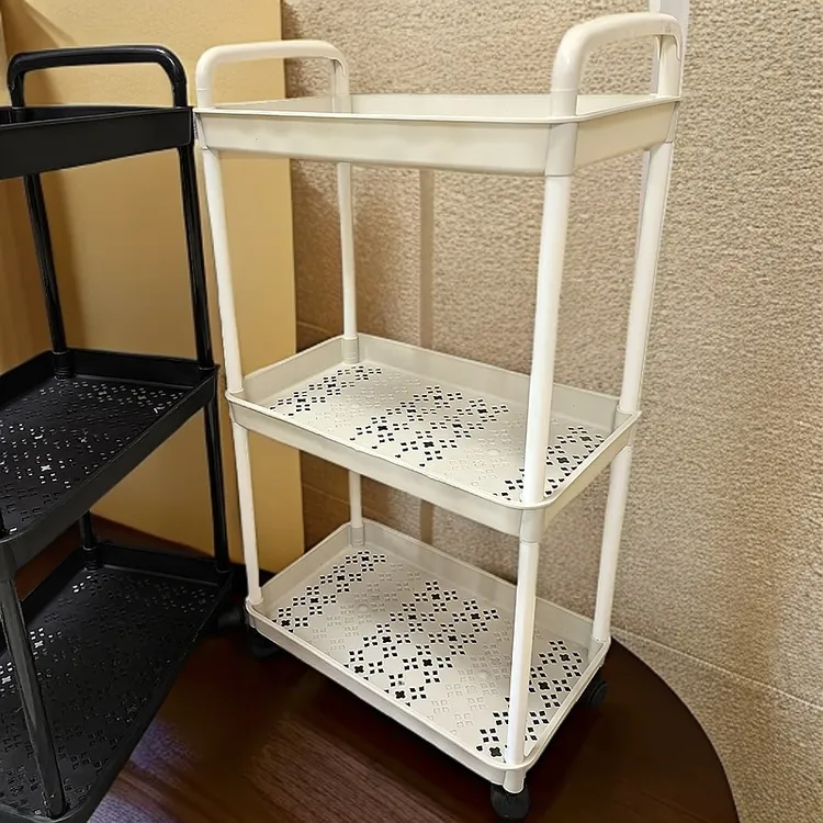 置物架家用多层可移动收纳架落地厨房浴室小推车加厚零食置物架