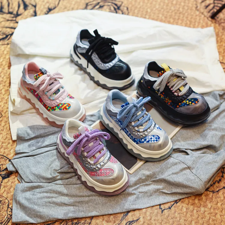 【ZY·七彩魔方】厚底6.5CM松糕小白鞋女2025小个子休闲鞋LX50806