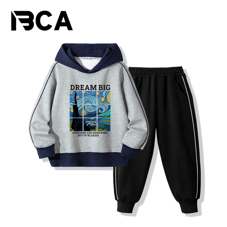 BCA中大童青少年男童潮酷穿搭春秋套装（S-004+GN-2+TU-31）