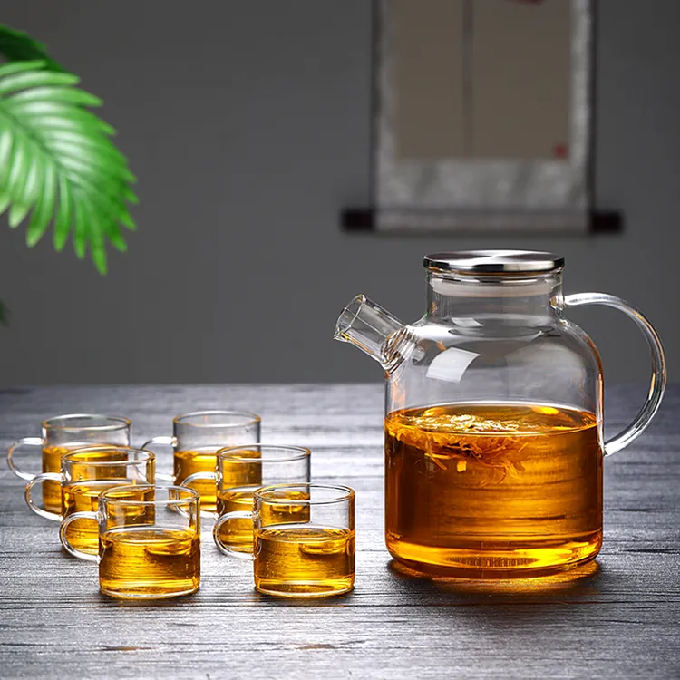 耐热玻璃泡茶壶煮茶壶现代简约风手工吹制加厚防爆凉水壶家用待客