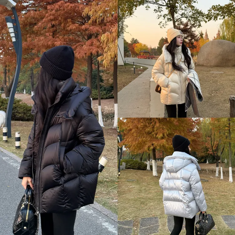 宿慕SUMU鹅绒羽绒服外套一手长2025冬季百搭保暖鹅绒服中长款6865