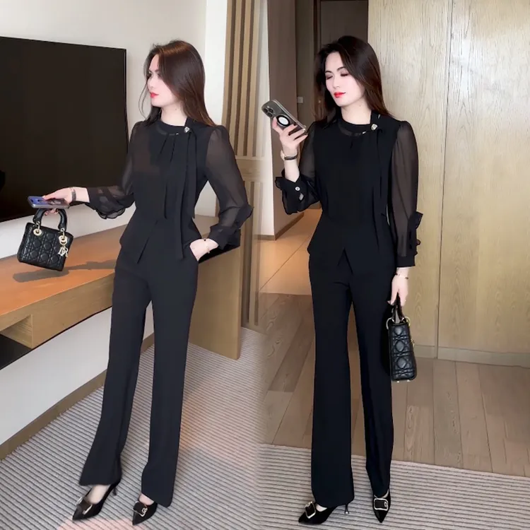 女装时尚套装2025新款今年流行休闲洋气质时尚春秋职业时髦两件套