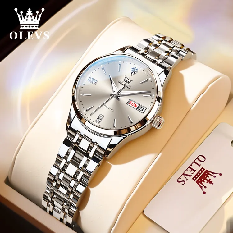 正品欧利时气质女士手表防水时尚感全自动机械表高级轻奢女款7046