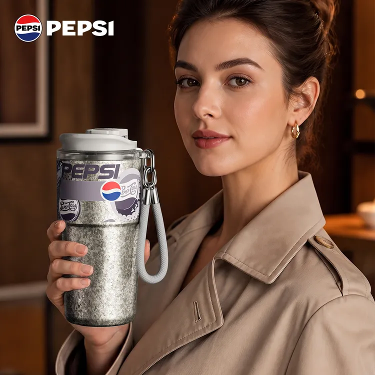 【官方旗舰】百事Pepsi茶饮杯570ml纯钛茶仓车载保冷保温茶水分离杯