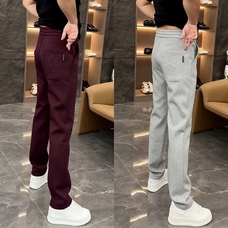 2025时尚男装秋冬新款弹力休闲裤青春潮流修身百搭显瘦小直筒卫裤