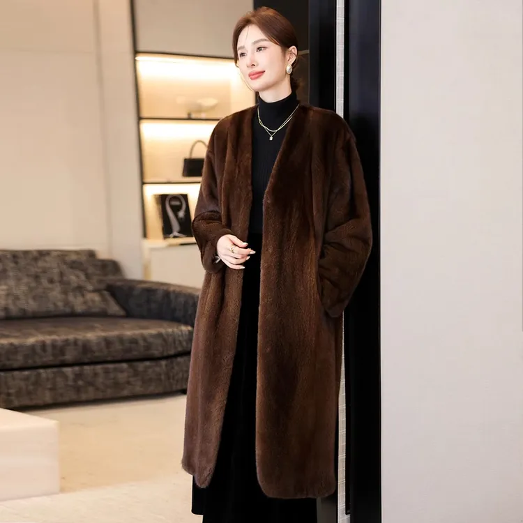 水貂皮大衣女半抽刀紫金天鹅绒短二水貂毛裘皮整貂海宁皮草外套