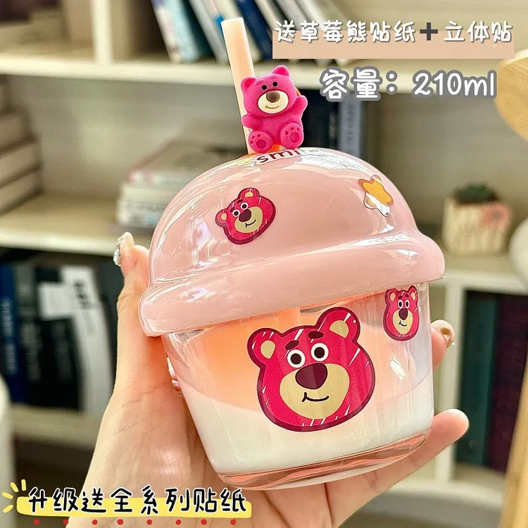 迷你网红新款墩墩杯吸管杯冷水杯儿童水杯可爱便携咖啡吸管杯水杯