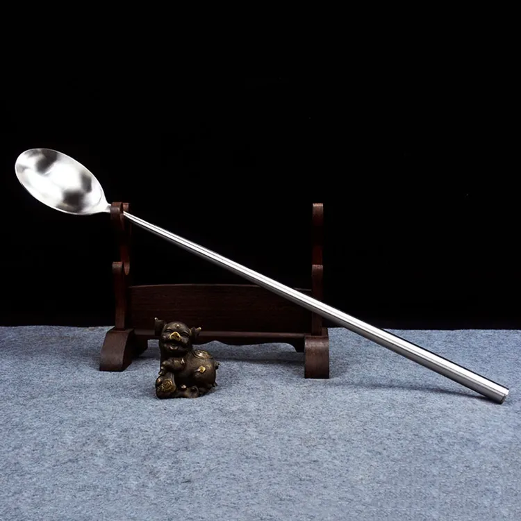 龙泉一体304不锈钢九十公分超大号铁勺奇门兵器大钢勺视频道具