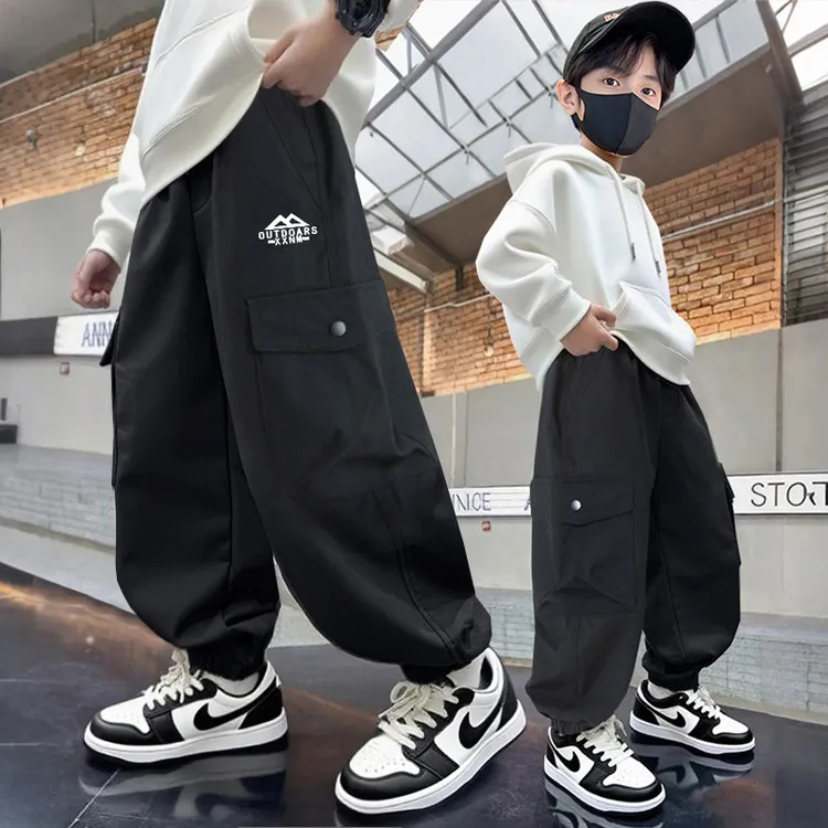 裤子休闲秋季字母印花男童中大童